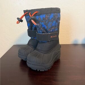 Columbia Kids' Black and Blue Snow Boots